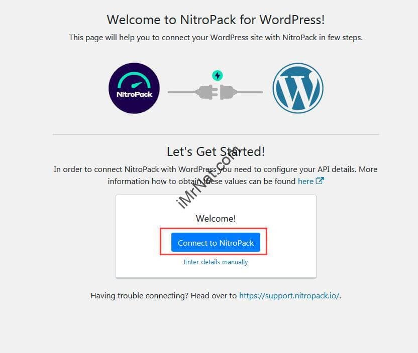 connect nitropack on wordpress