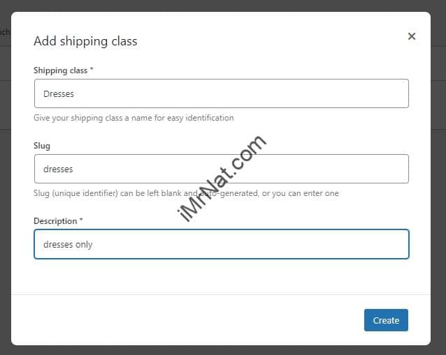 add dresses shipping class