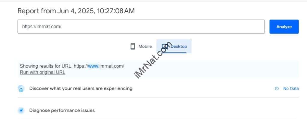 imrnat.com pagespeed insights